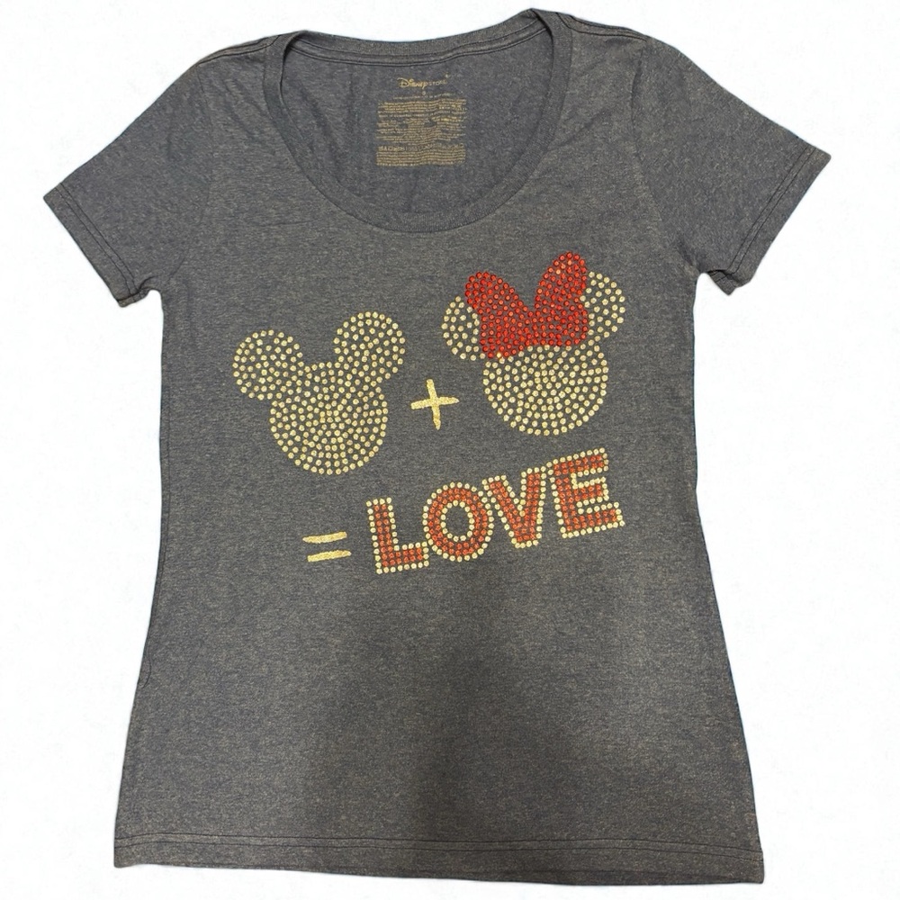 Disney Store Blue Tee with Mickey and Minnie Design
